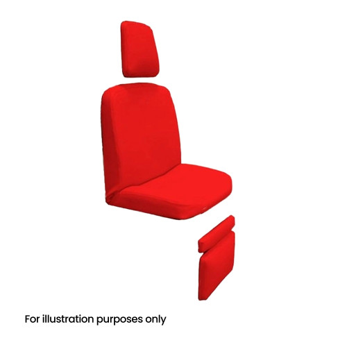 Custom fire upholstery for the midmark ritter 75l before installation.