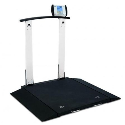 Detecto 6560 Portable Wheelchair Scale with Handrail