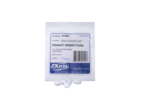 Dukal™ 61404 Peanut Sponge 3/8" Sterile X-Ray Detectable No Holder