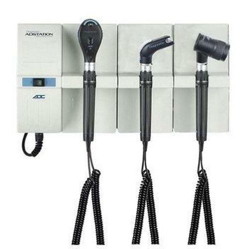ADC Adstation 5612-56 3.5V Wall Ophthalmoscope/Throat Illuminator/Dermascope Diagnostic Set