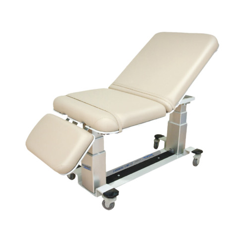 Oakworks General 3 Section Top Ultrasound Table with 3-section padded top, adjustable backrest and leg section, and rolling caster base for mobility.