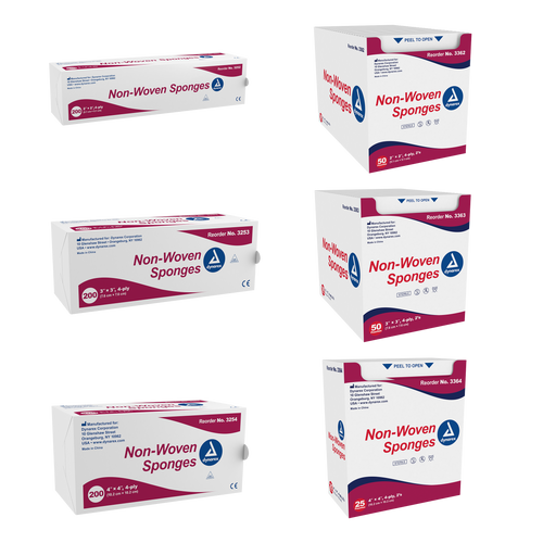 Dynarex Non-Woven Sponges - Sterile & Non-Sterile