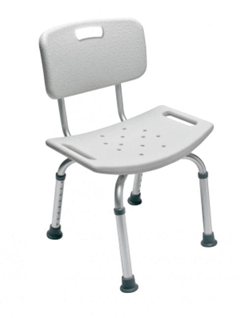 Graham Field Bath Seat W/ Back (4/CS) Platinum Col