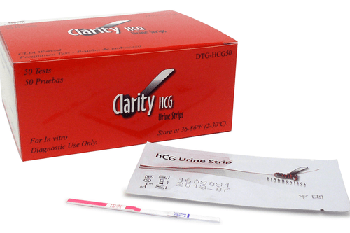 Clarity HCG Single Step Urine Strip Pregnancy Test