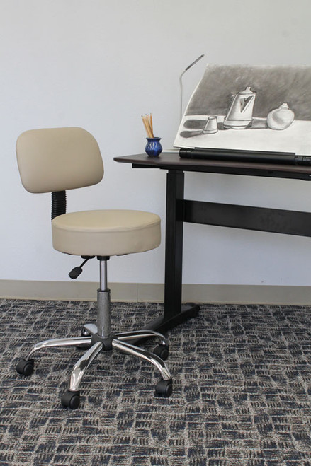 Boss B245 Be Well Medical Spa Professional Adjustable Stool with Back Model: B245