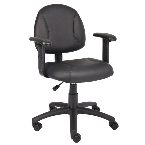 Boss Black Posture Chair W/ Adjustable Arms B306