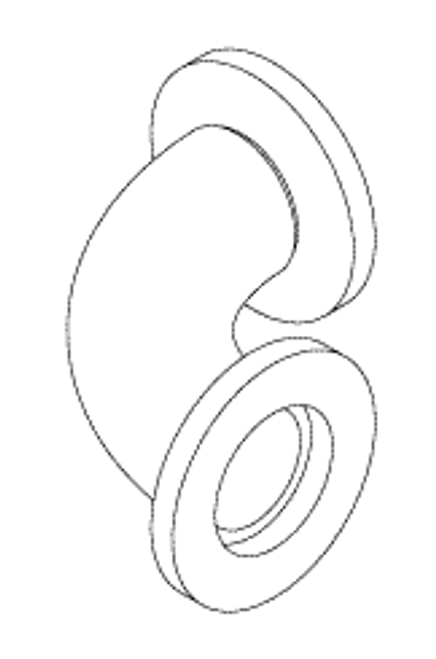 Vacuum Radius Elbow (3/4") Replacement OEM Part #(OEM Part # Not Available)