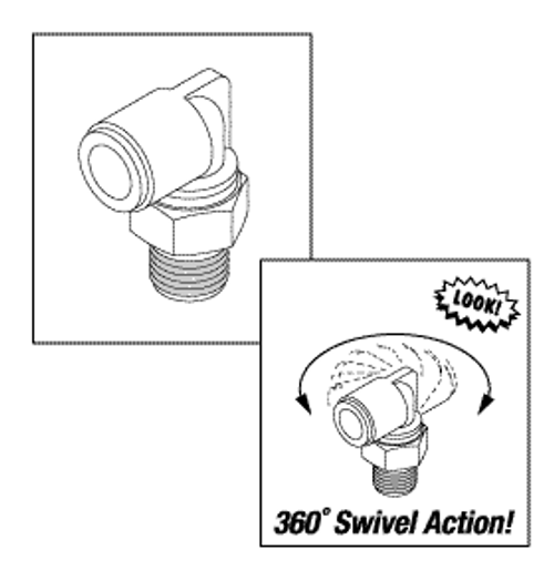 Pivot Elbow (3/8" Push In X 1/4" Mpt) Replacement OEM Part #56119