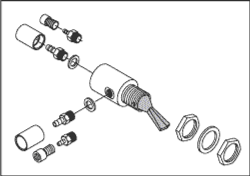 2 Way Momentary Toggle Valve (gray) Replacement OEM Part #(OEM Part # Not Available)