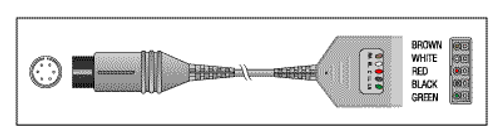 Patient Cable   5 Lead Dual Replacement OEM Part #(OEM Part # Not Available)