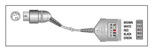 Patient Cable 5 Lead Dual Replacement OEM Part #M1623A/M1520A