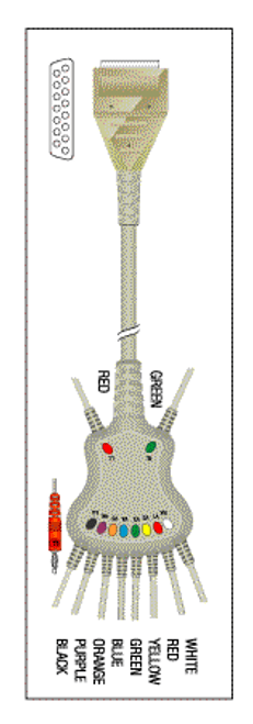 Patient Cable   10 Lead Fixed Banana Replacement OEM Part #012-0700-00
