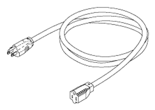 Hospital Grade Extension Cord (15a @ 125vac, 8 Ft ) Replacement OEM Part #(OEM Part # Not Available)
