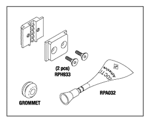 Belt Block Kit Replacement OEM Part #6600-1357-500 (Belt Adjuster, Bottom only), 6600-1358-500 (Block Adjuster, Top only), 6600-1151-400 (Screw, M3 X 10 only), 6600-1187-400 (Grommet only)