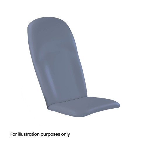 Brewer high-low exam table blue upholstery set.