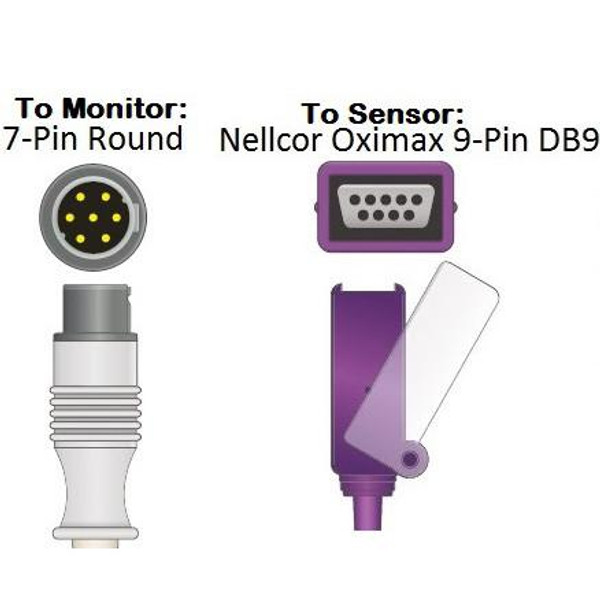 Cables and Sensors Welch Allyn SpO2 Adapter Cable