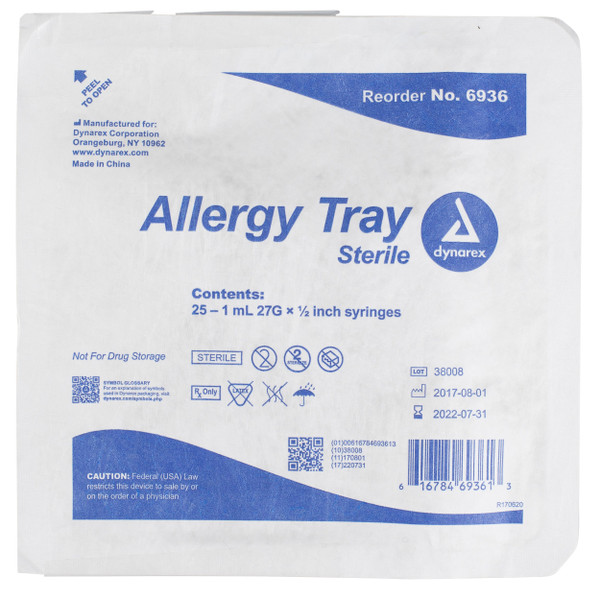 Dynarex Allergy Syringe Tray