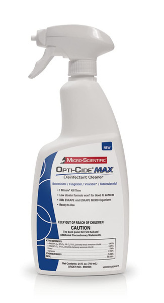 Micro-Scientific Opti-Cide Max Disinfectant  24 oz. Spray Bottle (1/EA) (M60036-1)