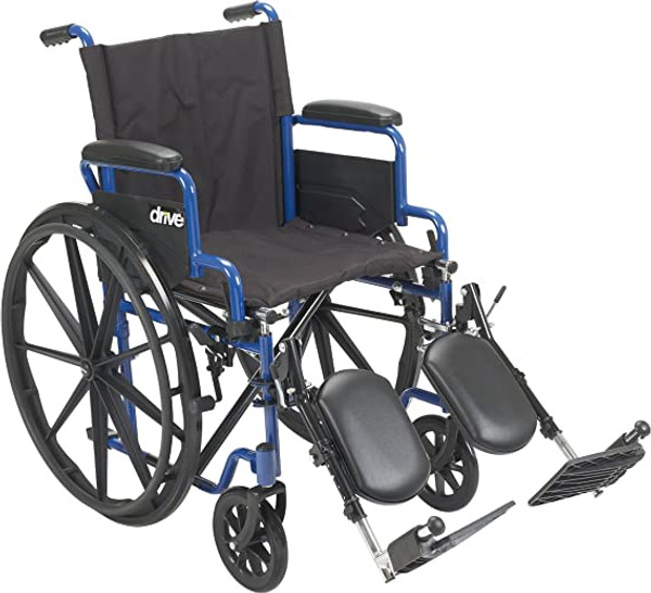 Drive Medical Blue Streak Wheelchair (BLS16FBD-ELR)