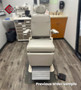 Reliance 6200H ENT exam chair refurbished with pearl gray upholstery in a medical room.