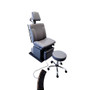 Midmark Ritter 75E Evolution Procedure Chair in gray with matching rolling stool and foot control.