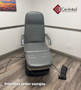 Refurbished Midmark 417 with cruiser gray upholstery, and a foot control in a clinic room.