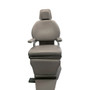 Front view of gray Midmark Ritter 391 ENT exam chair with headrest and armrests.
