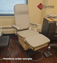 Refurbished MTI 525 with pearl gray upholstery, a foot control in a clinic room.