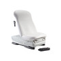 Midmark 626 exam chair with white upholstery and foot control.