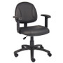 Boss Black Posture Chair W/ Adjustable Arms B306