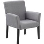 Boss B659-MG Box Arm guest accent or dining chair W/Black Base