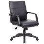 Boss B686 Mid Back Executive Chair In LeatherPlus
