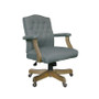 Boss B906DW-MG Executive Medium Grey Commercial Grade Linen Chair With Driftwood Finish Frame