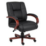 Boss Mid Back Executive Wood Finished Chairs