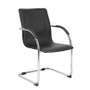 Boss Chrome Frame Black Vinyl Side Chair