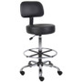 Boss Caressoft Medical/Drafting Stool W/ Back Cushion