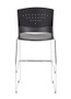 Boss Black Stool With Chrome Frame