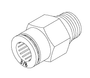 Male Connector (3/8" Push In X 1/4" Mpt) Replacement OEM Part #(OEM Part # Not Available)