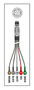 Telemetry Cable   5 Lead Snap Replacement OEM Part #(OEM Part # Not Available)