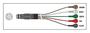 Holter Cable   5 Lead Fixed Snap Replacement OEM Part #3-370-0001