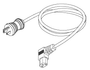 Hospital Grade Power Cord (13a @ 125vac, Left Angle, 18 Ft ) Replacement OEM Part #(OEM Part # Not Available)