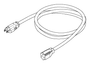 Hospital Grade Extension Cord (15a @ 125vac, 12 Ft ) Replacement OEM Part #(OEM Part # Not Available)