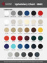 Cevi Med upholstery chart.