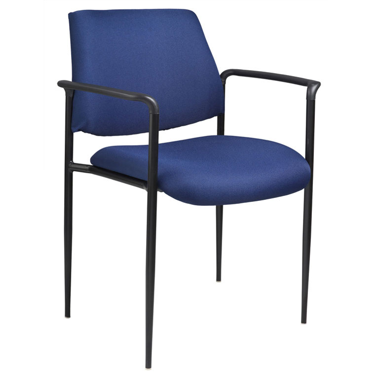 Boss Square Back  Diamond Stacking Chair W/Arm