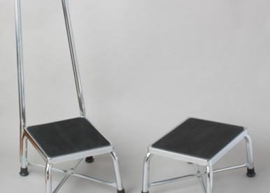 Tech-Med® 4348 Bariatric Footstools Handrail Chrome