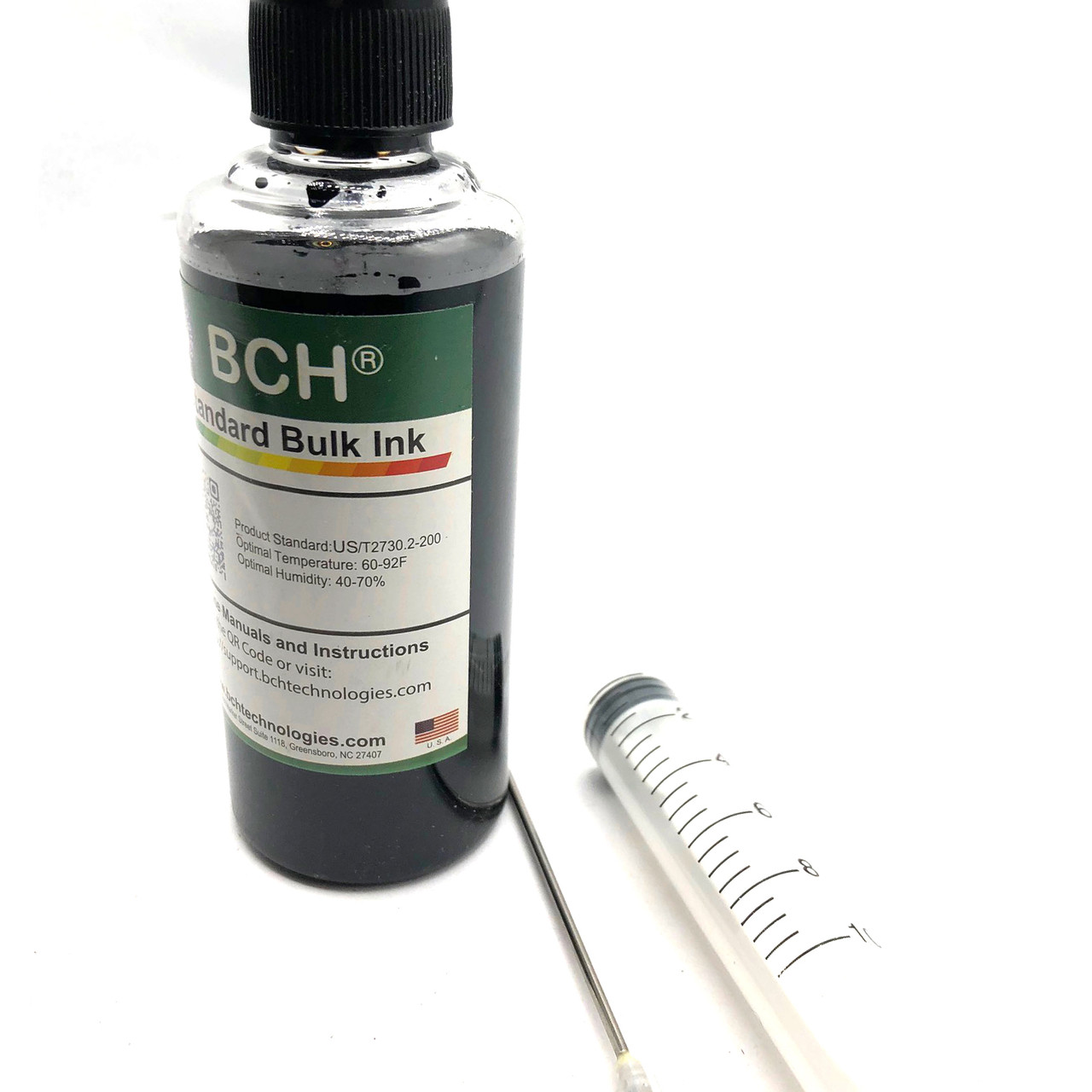 BCH Refill Ink Black for Inkjet Printer Cartridge - Standard Grade, Save by  Buying Bulk - 500 ml Bottle (16.9 oz) - H Series