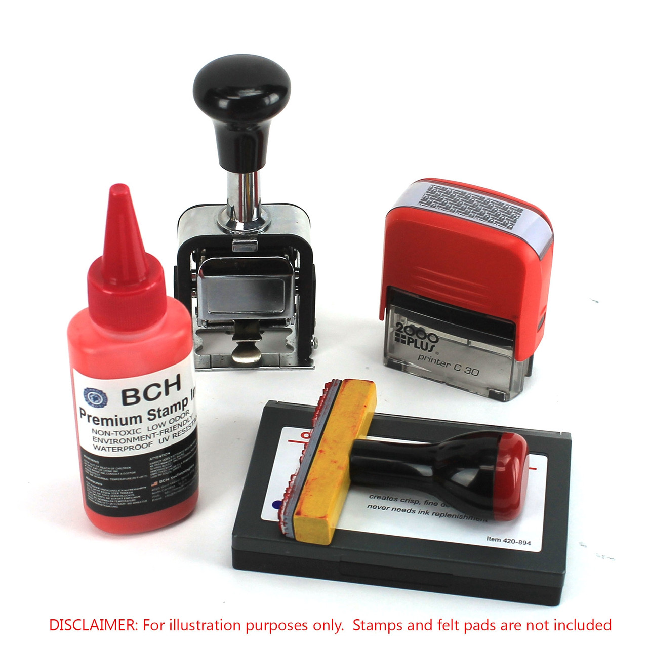 Trodat/Ideal RED 2 oz Rubber Stamp Refill Ink for Stamps or Stamp Pads