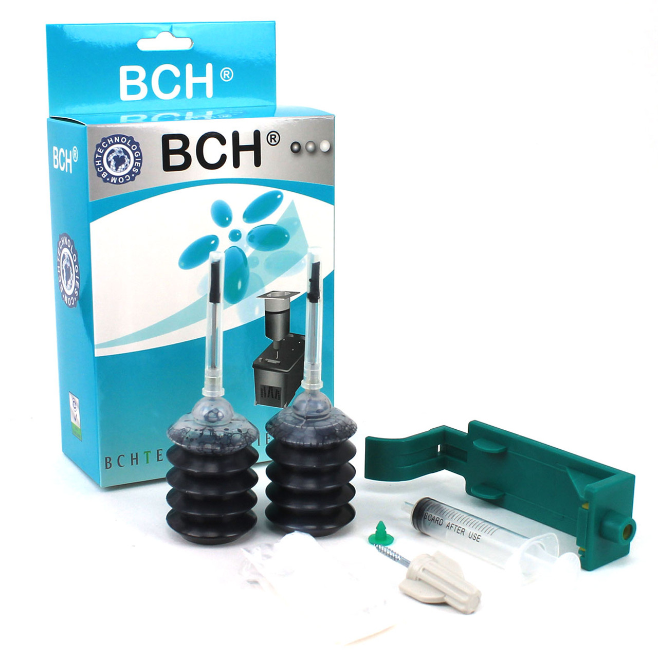 Pigment Ink Refill Kit for HP Black 15 (C6615D), 40 (51640), 45 (51645)  Cartridges - BCH Technologies