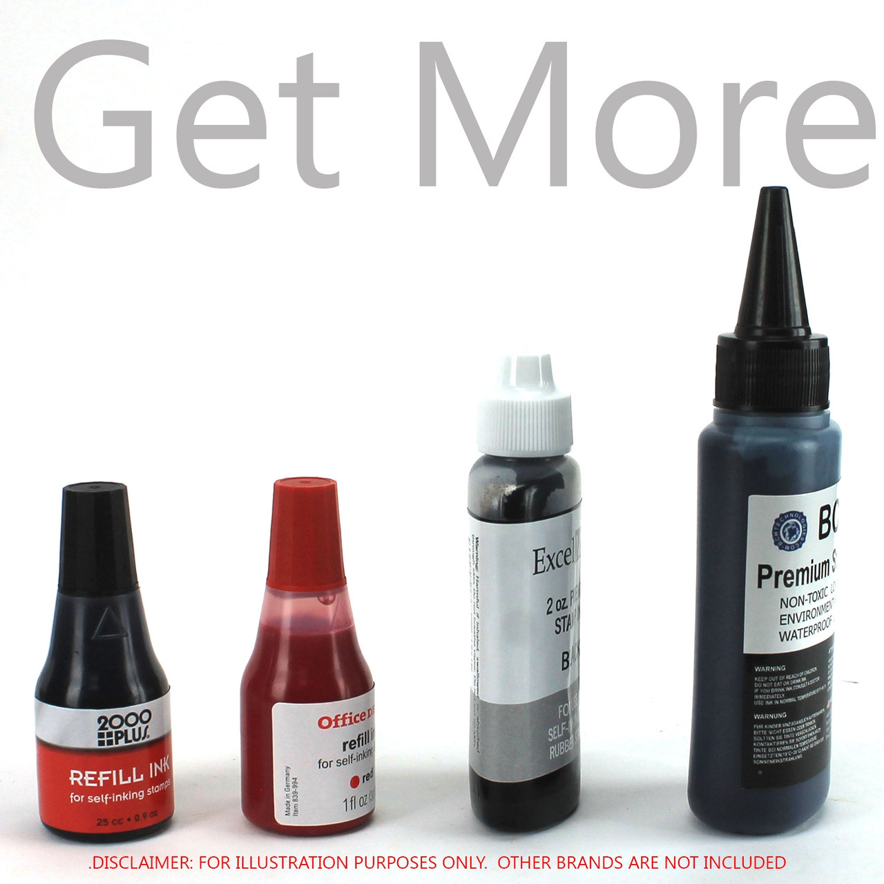 Premium Black Water-Based Refill Ink for Self Inking Stamps Inkpad