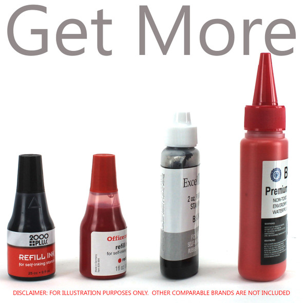 Premium Red Water-Based Refill Ink for Self Inking Stamps Inkpad